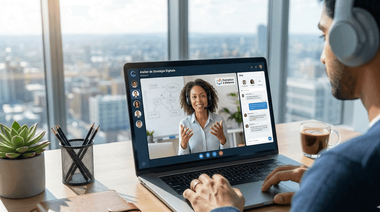 Collaborateur en formation intra-entreprise à distance